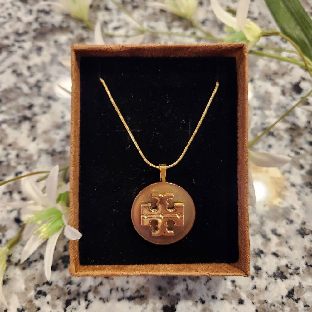 Tory Burch repurposed button necklace